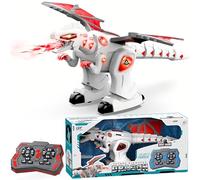SGM Remote Control Dinosaur Toys | Robot RC Interactive Electronic Pet Dinosaur | Robotic Dino Dragon With Wings | Walking Robot Water Mist Spray Lights Up Sounds Best Gift For Kids 3 to 16-30389