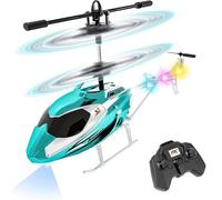 SGM Remote Control Helicopter for Kids Age 6+ - 2.4GHz 3.5 Channel Indoor RC Helicopter Toy with Altitude Hold, One-Key Take-Off & Landing, LED Lights, Dual Modular Batteries (Blue)