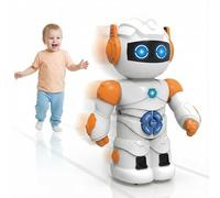 SGM Smart Buddy Robot Toy for Kids Age 3+, Interactive Talking Learning Robot with Songs, Stories & Lights, Bump & Go Toddler Educational Toy, Battery Powered, 26cm -JZ0012