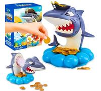 SGM Snack Shark Board Games - Pop Up Pirate Funny Animals Biting Toy - Playful Prank Desktop Game - Family Interactive Toy For Kids Adult - (1288)