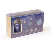 SGM Soothing Dreams Spa Gift Set - Lavender & Amber Candle + Ylang Ylang & Cedarwood Bath Salts + Jasmine & Cashmere Bath Bomb - Relaxation & Self-Care Gift for Women - ELY1230
