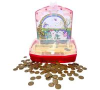 SGM Unicorn Coin Operated Game Machine for Kids - Lights & Sound Arcade Toy - Fun Interactive Coin Push Game for Children 3+ - Battery Operated, Educational, and Entertaining