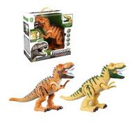 SGM Walking Dinosaur Toy with Lights & Sounds | Large Realistic T-Rex Dinosaur Figure 50cm | Battery Operated Roaring Dino Toy for Kids | Educational Pretend Play Gift for Boys & Girls (Orange)