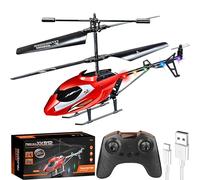 SGM XK912 RC Helicopter | 3.5CH Mini RC Helicopter with Gyro | Altitude Hold Aircraft | USB TYPE C Charging | RC AIrcraft with LED Light For kids age 3+ (Red)