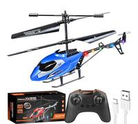 SGM XK912 RC Helicopter | 3.5CH Mini RC Helicopter with Gyro | Altitude Hold Aircraft | USB TYPE C Charging | RC AIrcraft with LED Light For kids age 3+ (Blue)