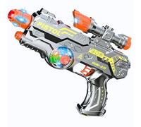 SGM216 Electric Toy Gun - Battery-Operated Light & Sound Play Gun with Rotating Gear, Realistic Effects & Recoil Action - Safe Kids Battle Toy for Boys & Girls - Pretend Play Military Action Toy