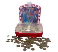 SGM8046-1 Circus Coin Push Machine - Fun Lights & Sound Toy for Kids 3+ - Battery Operated Arcade Game with Circus Theme for Boys & Girls - Educational Play & Interactive Entertainment