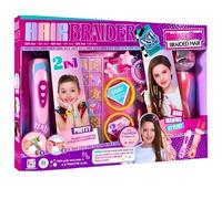 SGMKSY961 2-in-1 Electric Hair Braider DIY Set for Girls - Automatic Braiding Machine with Beads, Stickers & Accessories - Creative Hair Styling Toy for Kids Ages 6+