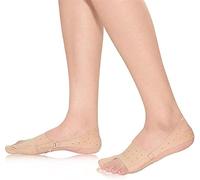 SGNJDKA 2pcs Toe Separator Hallux Valgus Splint Bunion Corrector Feet Pain Care Bone Thumb Straightener Pedi Orthosis Day Night Support (Khaki M)