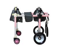 SGNJDKA Adjustable Cat Dog Wheelchair Wheels Can Become 2 Wheel, Xs To Xxl Pet Leg Support Brace For Sprain/Acl Injury/, Mobility Devices,Pink-Small