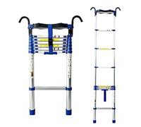 SGNJDKA Aluminum Telescopic 14.4ft/4.4m with Hooks Extendable Ladder for Home Attic RV Outdoor Roof - 8m/7m/6m/5m/4m//2m/1m Options