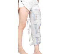 SGNJDKA Brace Support, Open Neoprene Elasticated Compression Sleeve With Adjustable Straps, For Knee Pre-And Postoperative & Injury Or Surgery Recovery,Grey,Xl