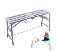 SGNJDKA Portable Adjustable Folding Scaffolding Equipment, Multipurpose Platform Scaffold Tower Ladder Stool Work Bench, for High Painting Walls, Decorating, lbs Maximum Load (Size : 140cm/