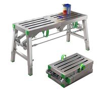SGNJDKA Portable Folding Scaffolding Work Platform Heavy Duty Scaffold Tower Ladder Stool Bench for Ceiling 880 Lbs Load Capacity Adjustable Height 180×40cm