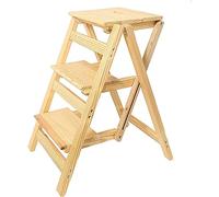 SGNJDKA Stool,Folding Stool 3-Step Ladder Multi-Function Library Bedroom Living Room Easy to Foldable Shelving/Green/R
