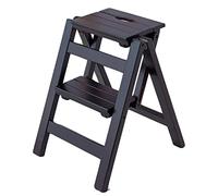 SGNJDKA Stools Wooden Portable 2 Folding Perfect for Home, Office, Warehouse Ladder Chair Rack Moveable Step Stool Bookshelf |Plant Stand