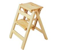 SGNJDKA Stools Wooden Portable 2 Folding Perfect for Home, Office, Warehouse Ladder Chair Rack Moveable Step Stool Bookshelf |Plant Stand