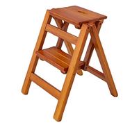 SGNJDKA Stools Wooden Portable 2 Folding Perfect for Home, Office, Warehouse Ladder Chair Rack Moveable Step Stool Bookshelf |Plant Stand
