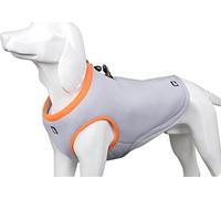SGODA Dog Cooling Vest Harness Cooler Jacket Grey Orange Medium