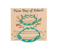 Sgoeths 2PCS Back to School Bracelet First Day of School Matching Heart Bracelets Set Mom and Daughter Bracelets Mommy and Me Bracelets To My Son Bracelet from Mom (Back Bracelet)