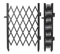 SGOLAN Single Folding Security Gates 45"W x 50"H Accordion Gate, Folding Door Expand Gate, Metal Expandable Fence 360°Rolling Expanding Outdoor Security Scissor Gate for Courtyards, Garages, Gardens