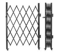 SGOLAN Single Folding Security Gates 72" W x 62" H Accordion Door, Metal Expandable Fence 360Rolling Expanding Outdoor Security Scissor Gate for Courtyards, Garages, Gardens