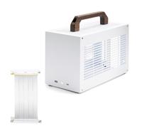 SGPC K49 Series Chassis/Portable Mini-ITX PC Gaming Case/7-8L Small Form Factor/300mm GPU & SFX PSU Support/USB 3.0 & Type-C Front I/O (white, wide&riser4.0v2)