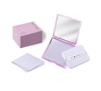 Sgphrzlt 1000pcs Oil Blotting Absorbing Sheets for Face with Puff & Mirror, Powerful Makeup Blotting Absorption Paper for Oily Skin, Oil Control Film Absorbent Pad Wipes for Face, Pink
