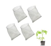Sgphrzlt 4 Pack 1 Gallon Stainless Steel Plant Root Gopher Baskets, Reusable Gopher Wire Mesh for Underground, Proof Moles Vole Wire Barrier Cages for Trees Bulbs Flowers Protection