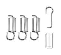Sgphrzlt 4 Set Blind Wand Replacement Hook and Sleeve, Tilt Wand Wire and Sleeve Collar for Window, Vertical Blinds Repair Kit, 1 Inch Square Head-Rail for Horizontal Blinds Parts
