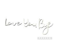 Sgphrzlt Love You Bye Sign Above Door, Love You Bye Door Topper, Wood Home Wall Decals, Entryway Script Decor, Express Warm for Family Hallway Wall Stickers with Letters, White