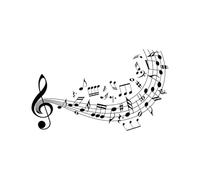 Sgphrzlt Vinyl Music Notes Wall Decal Sticker Peel and Stick, Removable Dance Themed Musical Art Decor for Home Studio Classroom Club, Large Black Musical Mural Wallpaper Decoration DIY