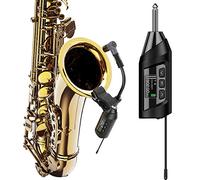 SGPRO Wireless Saxophone and Brass Instrument Microphone System - Clip-On Mic with Preset EQ & Echo, 196 ft Transmission, Rechargeable Transmitter & Receiver, 4.5 Hours Battery Life