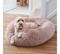 sgpuk Calming Shaggy Faux FurBed 60cm Stone dog or cat bed