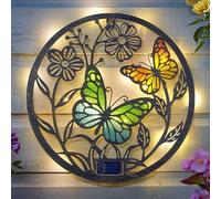sgpuk Papillon DecorDisc Butterfly Silhouette Solar Charged disc wall art. 32cm Diameter