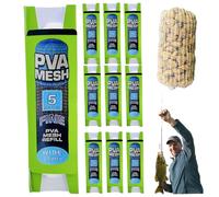 Sgqtqybk 10Pcs Bait Bags, 16.4ft PVA Mesh Carp Bait Holder, 25mm Soluble Fishing Accessories for FeedingBait Bags
