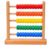 Sgqtqybk Abacus for Kids Math, Wooden Counting Blocks with Adjustable Beads, Educational & Smooth Toddler Math Learning Toys to Cultivate Mental Operations, Hand-Eye CoordinationAbacus for Kids