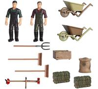 Sgqtqybk Farm Toys 12Pcs/Set Simulation Realistic Farmer People Figurines Miniature Britains Farm Toys Scene Accessories Small Educational Playset for Kids Toddlers for Toddlers 1-3