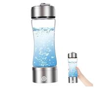 Sgqtqybk Hydrogen Water Bottle 380ml Type-C Rechargeable Glass Hydrogenated Water Bottle with Hydrogen Tubing for Breathing