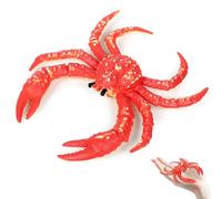Sgqtqybk King Crab Figurine Artificial Realistic 3.5x4 Inch Fake Crab Sturdy Plastic Sea Animal Figurines Interactive Educational Toys Gifts for Kids Sea Animal Figurines