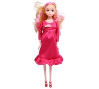Sgqtqybk Pregnant Doll 11.8" Safe Pregnant Mother Toy with Baby, Fashion Creative Baby Doll with Movable Joint for Kids Gift, Rose Red