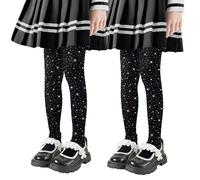 SGQTZDZQ 2 Pack Tights for Girls,Black Ballet Tight Girls,Soft Dance Sparkly Tights for Girl Kids Toddlers (UK, Alpha, M, Regular, Regular, 2, Black)