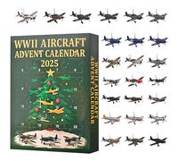 SGQTZDZQ 24-Day Aircraft Advent Calendar, Unique Airplane Christmas Countdown Calendar 2025, 24 Aircraft Advent Calendars Surprise Christmas Gifts for History Buffs