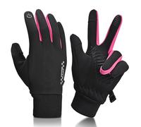 SGQTZDZQ Kids Thermal Gloves, Anti-Slip Winter Kid Ski Gloves Boys Girls 5-14, Touchscreen Plush Kids Glove (Red, 9-14)