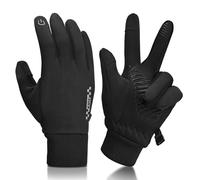 SGQTZDZQ Kids Thermal Gloves, Anti-Slip Winter Kid Ski Gloves Boys Girls 5-14, Touchscreen Plush Kids Glove (Black, 5-9)