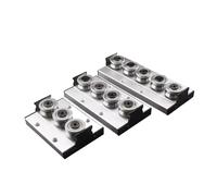 SGR20 Dual-Axis Core Roller Slider with Lock - 3/4/5 Wheel Block for CNC Parts High Precision Linear Motion Guide 1 Piece (3 Wheels)
