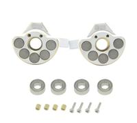 SGREHJDR For Hot Team Tungsten Steel & Brass Front Steering Knuckle RC Axle Counterweights for axial SCX24 AX24 1/24 Upgrade Parts(Silver)