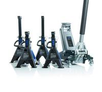 Sgs 1.5 Ton Aluminium Racing Low Profile Trolley Jack W/ 4 X2T Steel Axle Stands