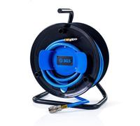 Sgs 20M Air Hose On Heavy Duty Line Reel, Braided Pvc W/ Snap Fit To Compressor