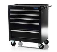 SGS 26in Professional 5 Drawer Tool Cabinet Steel, Drawer Liner, Slides & Wheels